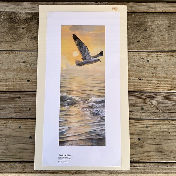 SIGNED Vintage Print: The Lone Flight by Mario Fernandez Seagull Limited Edition - Picture 1 of 11